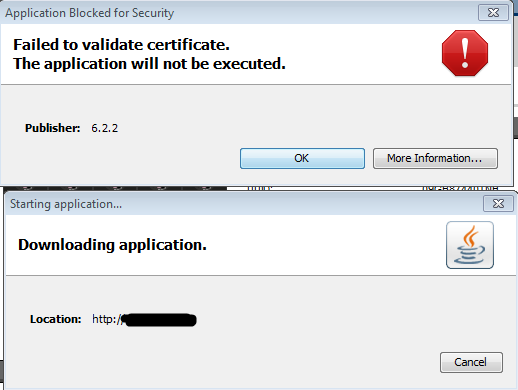 Java failed to validate Certificate.